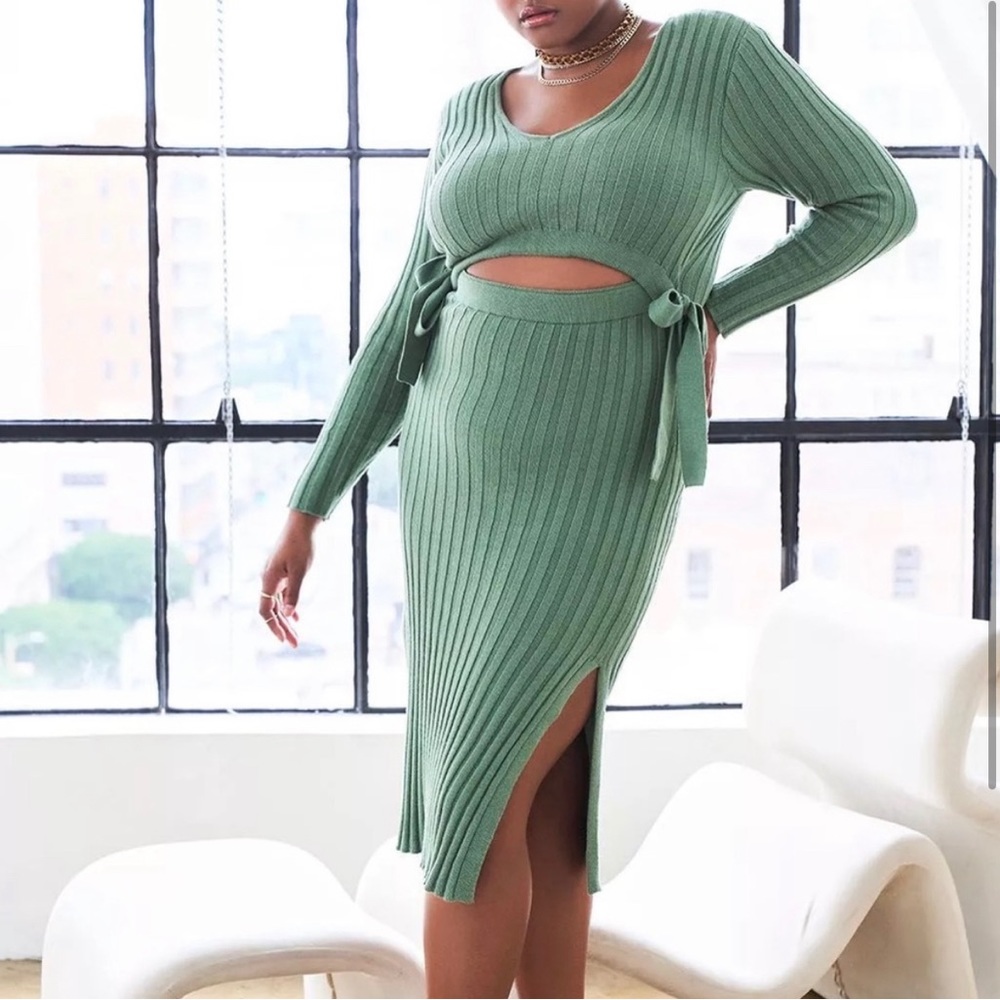 Eloquii Knitted Dress With Cutout Detail Plus Size 22/24